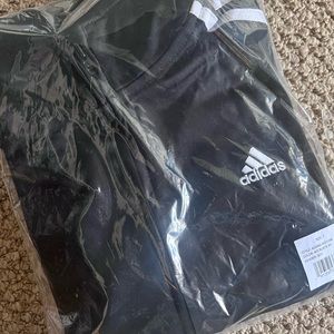 NWT Adidas black sweatsuit 2 piece set track jacket + pants with 3 stripe.